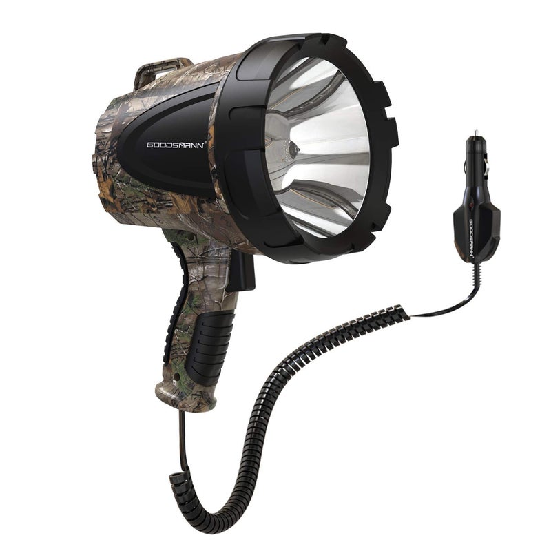 GOODSMANN Spotlight Camo Hunting Spot Lights 12 Volt Marine Spotlight Tacticpro 1500 Lumen RealtreeÂ® Xtra Halogen Boat Spotlighting 9924-H102-01 - Image 1